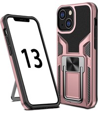 Ntech iPhone 13 Pro Schokbestendig hoesje met ringhouder Rose Goud