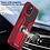 Ntech Hoesje Geschikt voor iPhone 13 Pro – Schokbestendig Ultra Slim Soft TPU Cover met kicktand Ringhouder – Rood