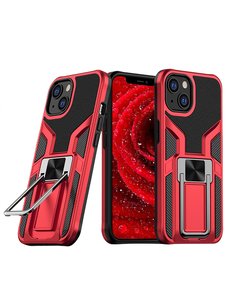 Ntech iPhone 13 Mini Schokbestendig hoesje met ringhouder Rood