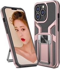 Ntech iPhone 13 Mini Schokbestendig hoesje met ringhouder Rose Goud