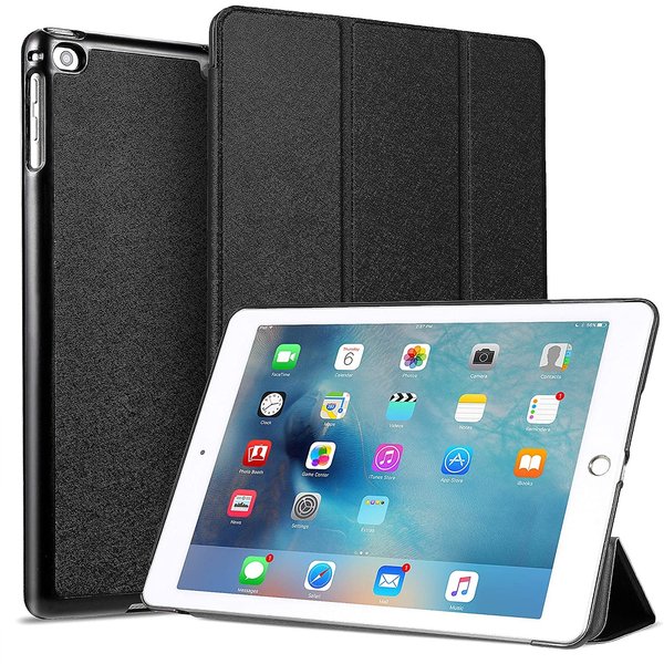 Ntech iPad Hoes 2017 - iPad 2018 Hoes Zwart - iPad 9 7 inch hoes - iPad Hoes 2018 - iPad 2017 hoes - ipad hoes 6e generatie - iPad 2017 hoesje  smart cover Trifold - Ntech