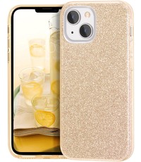 Ntech iPhone 13 Glitters bakccover hoesje Goud