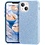 Ntech Hoesje Geschikt voor iPhone 13 Pro Hoesje Glitters Siliconen - Glitter Hoesje Geschikt voor iPhone 13 Pro hoesje TPU Case Licht Blauw - Cover