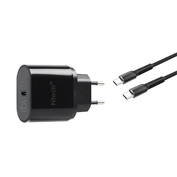 Ntech Oplader Geschikt voor Samsung Galaxy S21 / S21 Plus/ S21 Ultra - 25W Snellader Oplader Geschikt voor Samsung Galaxy - Oplader Geschikt voor Samsung Galaxy oplader USB C - Oplader met usb c kabel Oplader Geschikt voor Samsung Galaxy - Snellader met USB C t