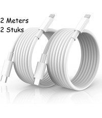 Ntech usb c naar lightning kabel  - 2 meter  2 pack