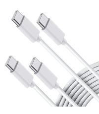 Ntech USB C kabel - usb c naar usb c kabel - C naar C - 1m 2pack Laadkabel USB C kabel Hoge Snelheid  wit