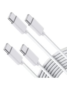 Ntech USB C kabel - usb c naar usb c kabel - C naar C - 1m 2pack Laadkabel USB C kabel Hoge Snelheid  wit