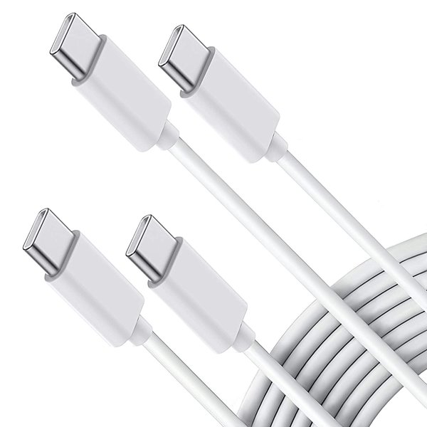 Ntech USB C kabel - usb c naar usb c kabel 1m wit 2 pack Laadkabel USB C kabel Hoge Snelheid | voor Geschikt voor Samsung S22 / S22 Ultra / S21 / S21 Ultra / S20 / S20 Ultra / S10