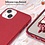 Ntech Hoesje Geschikt voor iPhone 13 Pro Max Hoesje Glitters Siliconen Rood - Glitter Hoesje Geschikt voor iPhone 13 Pro Max hoesje TPU Case - Cover