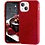 Ntech Hoesje Geschikt voor iPhone 13 Pro Max Hoesje Glitters Siliconen Rood - Glitter Hoesje Geschikt voor iPhone 13 Pro Max hoesje TPU Case - Cover