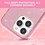 Ntech Hoesje Geschikt voor iPhone 13 Pro Max Hoesje Glitters Siliconen Roze - Glitter Hoesje Geschikt voor iPhone 13 Pro Max hoesje TPU Case - Cover