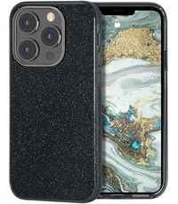 Ntech iPhone 13 Pro Glitters bakccover hoesje Zwart