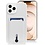 Ntech Hoesje Geschikt voor iPhone 13 Pro Max Met pasjehouder – siliconen backcover – Wit