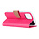 Ntech Hoesje Geschikt voor iPhone 13 bookcase met 2 Pack Screenprotector gehard glas – Pink