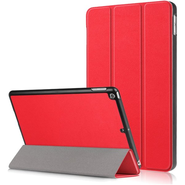 Ntech Hoes geschikt voor iPad Air / Air 2 - Trifold Tablet hoes Rood - Smart Cover - Hoes geschikt voor iPad Air 2 smart cover - Hoes geschikt voor iPad air - Hoes geschikt voor iPad - BookcaseHoes geschikt voor iPad Air / Air 2 9.7 inch