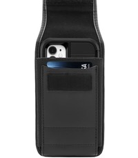 Ntech Riem Holster Hoesje Zwart - Flip Phone Pouch hoesje vertical Nylon Holster 4.7 Samsung A20E / A40 / A41 /  A01 Core / iPhone 7 / 8 / S5 / Huawei P30 Lite/ P20 Lite