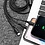 Ntech 3 in 1 oplaadkabel - USB Kabel A - micro usb - USB C Kabel - Zwart