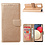 Ntech Hoesje Geschikt Voor Samsung Galaxy A03S hoesje - bookcase Goud - Galaxy A03S wallet case portemonnee hoesje - A03S Hoesje book cover hoesjes Hoesje Geschikt Voor Samsung Galaxy A03s screenprotector / 2X Beschermglas