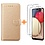 Ntech Hoesje Geschikt Voor Samsung Galaxy A03S hoesje - bookcase Goud - Galaxy A03S wallet case portemonnee hoesje - A03S Hoesje book cover hoesjes Hoesje Geschikt Voor Samsung Galaxy A03s screenprotector / 2X Beschermglas