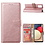 Ntech Hoesje Geschikt Voor Samsung Galaxy A03S hoesje - bookcase Rose Goud - Galaxy A03S wallet case portemonnee hoesje - A03S Hoesje book cover hoesjes Hoesje Geschikt Voor Samsung Galaxy A03s screenprotector / 2X Beschermglas