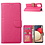 Ntech Hoesje Geschikt Voor Samsung Galaxy A03S hoesje - bookcase Pink - Galaxy A03S wallet case portemonnee hoesje - A03S Hoesje book cover hoesjes Hoesje Geschikt Voor Samsung Galaxy A03s screenprotector / 2X Beschermglas