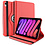 Ntech Hoes geschikt voor iPad Mini 6 / iPad mini 2021 Red - Hoes geschikt voor iPad Mini 6 cover - Hoes geschikt voor iPad Mini 6 - Hoes geschikt voor iPad Mini 6 hoesje - Hoes geschikt voor iPad mini 6 case - 360° draaibare Hoes Kunstleer