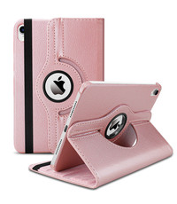 Ntech iPad Mini 6 hoes - ipad mini 2021 hoes Rosegoud - iPad Mini 6 cover - hoes iPad Mini 6 - iPad Mini 6 hoesje - iPad mini 6 case - 360° draaibare Hoes Kunstleer