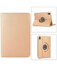 Ntech iPad Mini 6 hoes - ipad mini 2021 hoes Goud - iPad Mini 6 cover - hoes iPad Mini 6 - iPad Mini 6 hoesje - iPad mini 6 case - 360° draaibare Hoes Kunstleer