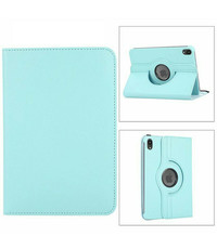 Ntech iPad Mini 6 hoes - ipad mini 2021 hoes Licht Blauw - iPad Mini 6 cover - hoes iPad Mini 6 - iPad Mini 6 hoesje - iPad mini 6 case - 360° draaibare Hoes Kunstleer