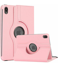 Ntech iPad Mini 6 hoes - ipad mini 2021 hoes Licht Rose - iPad Mini 6 cover - hoes iPad Mini 6 - iPad Mini 6 hoesje - iPad mini 6 case - 360° draaibare Hoes Kunstleer