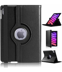 Ntech iPad Mini 6 hoes - ipad mini 2021 hoes Zwart - iPad Mini 6 cover - hoes iPad Mini 6 - iPad Mini 6 hoesje - iPad mini 6 case - 360° draaibare Hoes Kunstleer