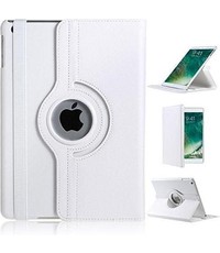 Merkloos Apple iPad Hoes (9,7-inch, 2018/2017 Model, 6e / 5e Generatie) - Wit - Leer - 3 Standen