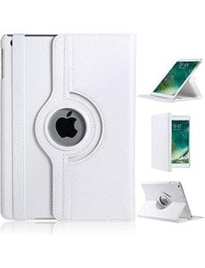 Merkloos Apple iPad Hoes (9,7-inch, 2018/2017 Model, 6e / 5e Generatie) - Wit - Leer - 3 Standen