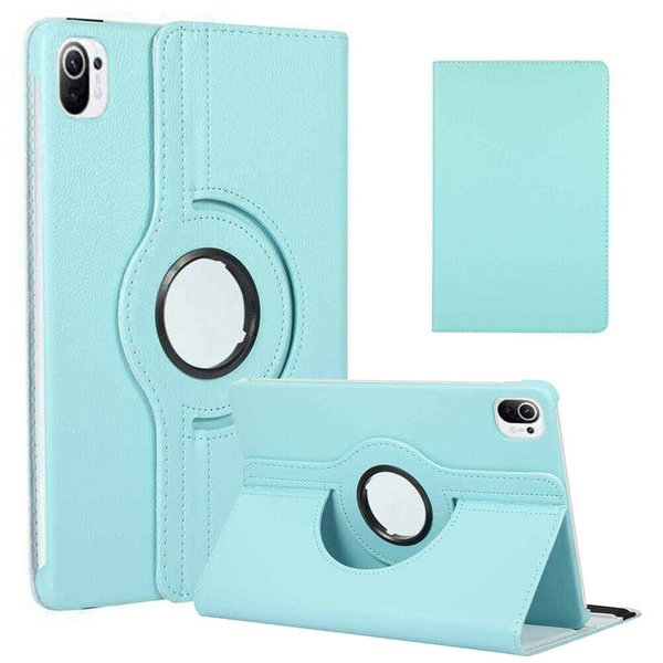 Ntech Hoesje geschikt voor Xiaomi Mi Pad 5 Hoes - Mi Pad 5 Pro hoes Licht Blauw - Mi Pad 5 case - 360° draaibare Hoes Kunstleer - Hoes Xiaomi Mi Pad 5 - Mi Pad 5 Pro case