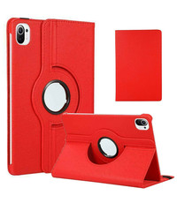 Ntech Xiaomi Mi Pad 5 Hoes - Mi Pad 5 Pro hoes  Rood - Mi Pad 5 case - 360° draaibare Hoes Kunstleer - Hoes Xiaomi Mi Pad 5 - Mi Pad 5 Pro case