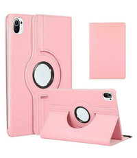 Ntech Xiaomi Mi Pad 5 Hoes - Mi Pad 5 Pro hoes Licht Rose - Mi Pad 5 case - 360° draaibare Hoes Kunstleer - Hoes Xiaomi Mi Pad 5 - Mi Pad 5 Pro case