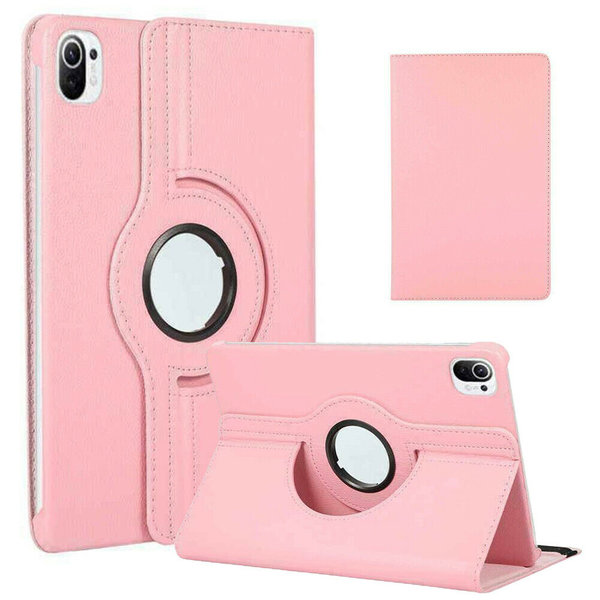 Ntech Hoesje geschikt voor Xiaomi Mi Pad 5 Hoes - Mi Pad 5 Pro hoes Licht Rose - Mi Pad 5 case - 360° draaibare Hoes Kunstleer - Hoes Xiaomi Mi Pad 5 - Mi Pad 5 Pro case