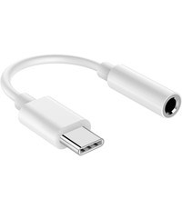 Ntech usb c aux - aux naar usb c - Wit - usb c jack - usb c naar jack - USB C Male naar 3.5mm Aux Jack -  met roeping  - muziek - phone calling - Samsung Audio Jack voor  S20 / S20 Plus / S20 Ultra / S21 / S21 Plus / S21 Ultra - Ntech