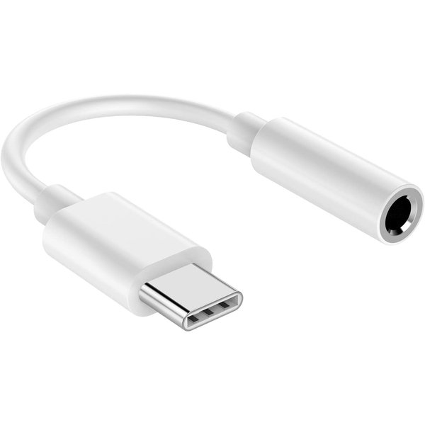 Ntech usb c aux - aux naar usb c - Wit - usb c jack - usb c naar jack - USB C Male naar 3.5mm Aux Jack - met roeping - muziek - phone calling - Geschikt voor Samsung Audio Jack voor S20 / S20 Plus / S20 Ultra / S21 / S21 Plus / S21 Ultra - Ntech
