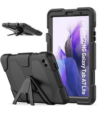 Ntech Extreme protectie Army Backcover hoes voor Samsung  Tab A7 Lite Hoes Schokbestendige Stevige Hoes case T220 - Zwart
