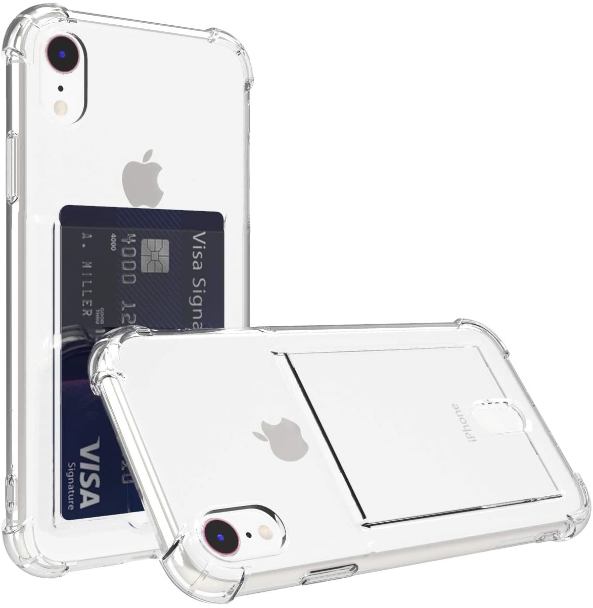 jam Rijp beha iPhone X / Xs hoesje transparant - Shock case met pasjeshouder iPhone X /  Xs - iPhone X / Xs hoesje met pasjeshouder - Phonecompleet.nl
