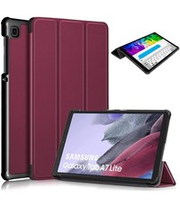 Ntech Samsung Tab A7 lite hoes Bookcase Wine Rood