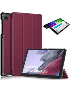 Ntech Samsung Tab A7 lite hoes Bookcase Wine Rood