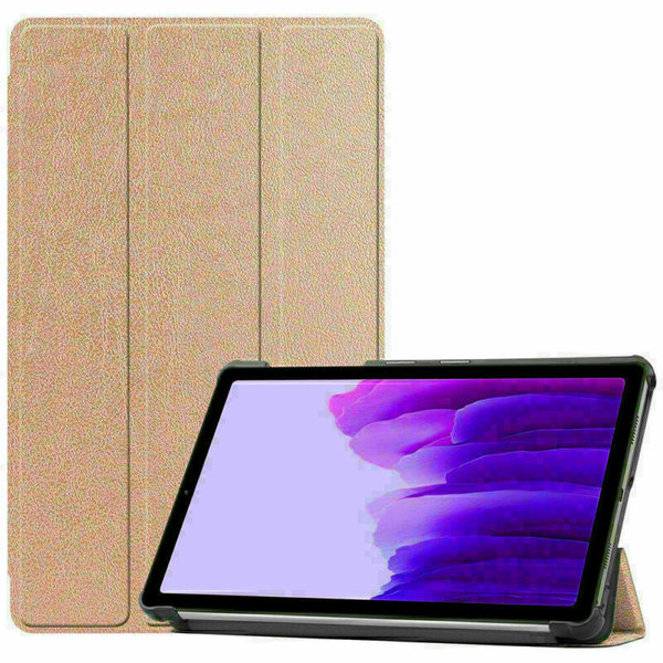Ntech Hoesje Geschikt Voor Samsung Galaxy Tab A7 lite hoes Bookcase Goud - Hoes Hoesje Geschikt Voor Samsung Galaxy Tab A7 lite hoesje Smart cover