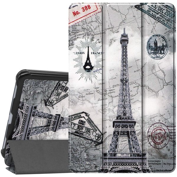 Ntech Hoesje Geschikt Voor Samsung Galaxy Tab A7 lite hoes Bookcase Eiffeltoren Print - Hoes Hoesje Geschikt Voor Samsung Galaxy Tab A7 lite hoesje Smart cover