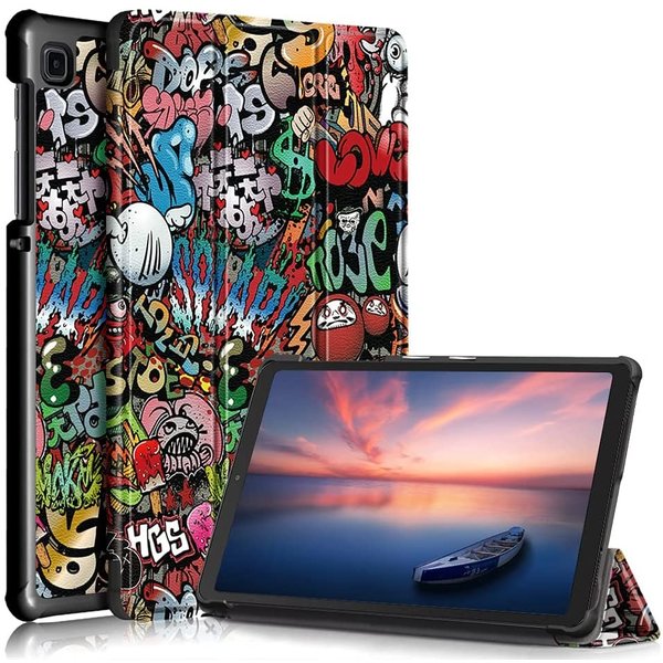 Ntech Samsung Tab A7 lite hoes Bookcase  Graffity - Hoes Samsung Galaxy Tab A7 lite hoesje Smart cover