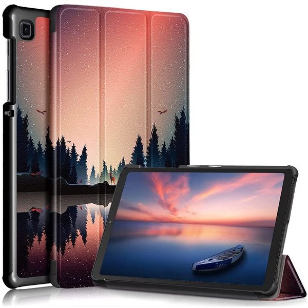 Ntech Hoesje Geschikt Voor Samsung Galaxy Tab A7 lite hoes Bookcase Dusk Print - Hoes Hoesje Geschikt Voor Samsung Galaxy Tab A7 lite hoesje Smart cover