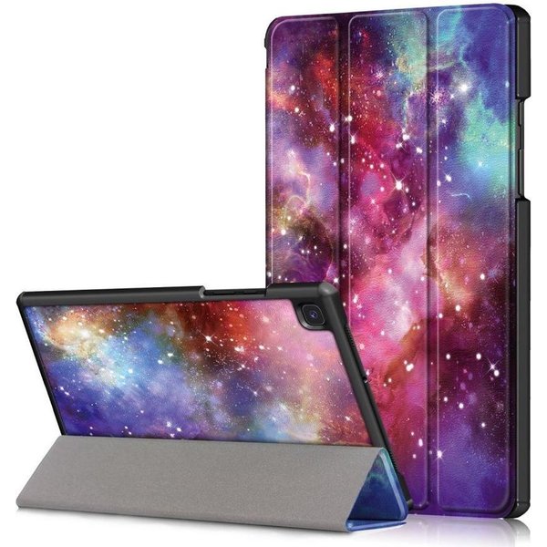 Merkloos Samsung Galaxy Tab A7 Hoes - (2020/2022) - Tri-Fold met Galaxy Print