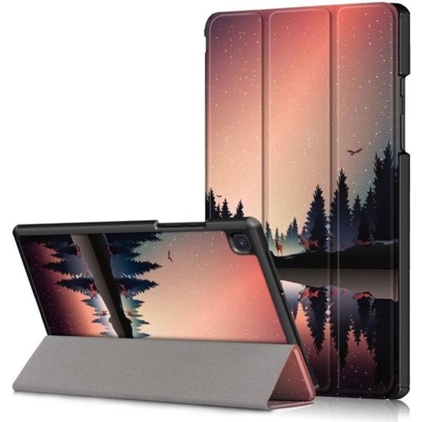 Merkloos Samsung Galaxy Tab A7 Hoes - (2020/2022) - Tri-Fold met Bomen Print