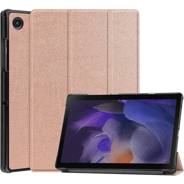 Ntech Hoes geschikt voor Samsung Galaxy Tab A8 – Samsung tab A8 (2021 / 2022) Trifold tablet hoes - Goud